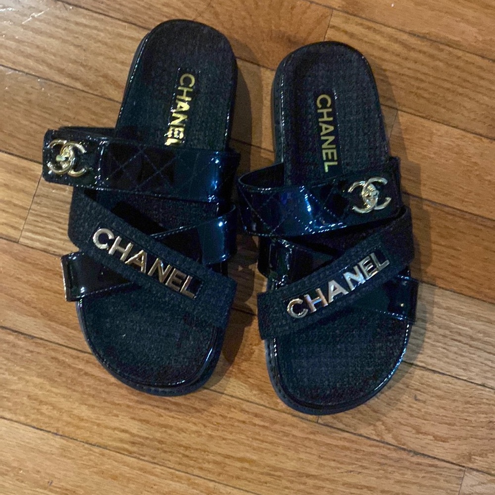 Chanel slides worn a few times